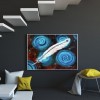 Spiral Feathers - Full Round Diamond - 40x30cm