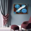 Spiral Feathers - Full Round Diamond - 40x30cm