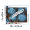 Spiral Feathers - Full Round Diamond - 40x30cm