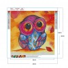 Owl - Full Round Diamond - 40*40cm