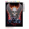 Skull Wing Halloween - Partial Round Diamond - 30x40cm