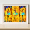 Abstract Ballet - Full Round Diamond - 40x30cm