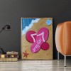 Beach Slippers - Full Round Diamond - 30x40cm