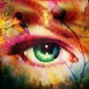 Eye Colorful World - Full Round Diamond - 30x30cm