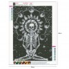 Skull  - Full Round Diamond - 40x30cm
