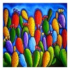 Colorful Cactuse - Full Round Diamond - 30x30cm