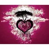 Full Drill Round Diamond Color Heart Tree Painting Kit DIY Diamond Picture