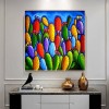 Colorful Cactuse - Full Round Diamond - 30x30cm