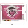 Full Drill Round Diamond Color Heart Tree Painting Kit DIY Diamond Picture