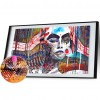 Graffiti Woman - Full Round Diamond - 85x45cm