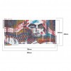Graffiti Woman - Full Round Diamond - 85x45cm
