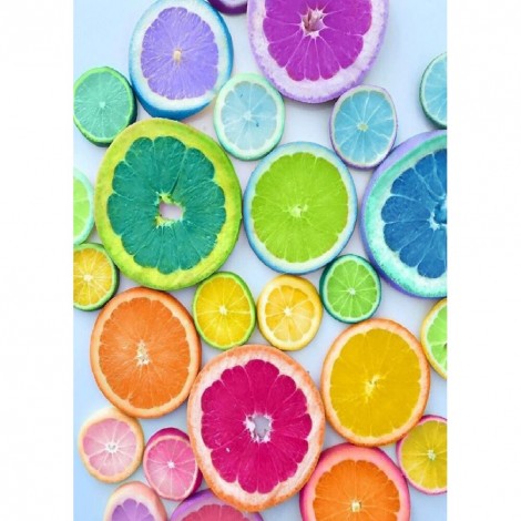 Colorful Oranges - Full Round Diamond - 30*40cm