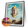 Square Elephant and Dove - Full Square Diamond - 40x50cm