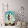 Square Elephant and Dove - Full Square Diamond - 40x50cm