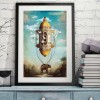 Square Elephant and Dove - Full Square Diamond - 40x50cm