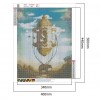 Square Elephant and Dove - Full Square Diamond - 40x50cm