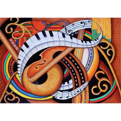 Guitar - Full Round Diamond - 35*45cm