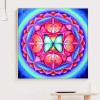 Datura Flowers-Round Diamond-30x30CM