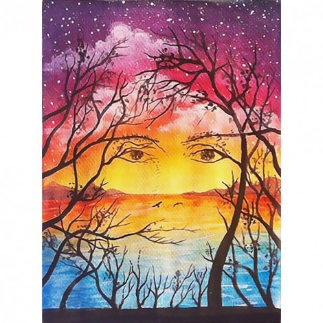 Tree  - Full Round Diamond - 30x40cm
