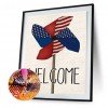 Canvas Full Round Diamond Painting Kite DIY Rhinestone Wall Picture Craft
