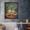Canvas Full Round Diamond Painting Kite DIY Rhinestone Wall Picture Craft