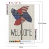 Canvas Full Round Diamond Painting Kite DIY Rhinestone Wall Picture Craft