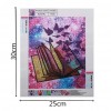 Butterfly in Book - Special Shaped Diamond - 25x30cm
