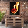 Burning Rose - Full Round Diamond - 30x40cm