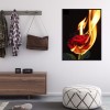 Burning Rose - Full Round Diamond - 30x40cm