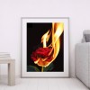 Burning Rose - Full Round Diamond - 30x40cm
