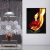 Burning Rose - Full Round Diamond - 30x40cm