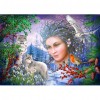 Snowman And Wolf - Full Round Diamond - 40*30cm