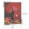 Wine Bottle - Full Round Diamond - 40x50cm