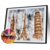 Diamond Painting European Towers Full Round Resin Rhinestone Wall Picture