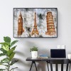 Diamond Painting European Towers Full Round Resin Rhinestone Wall Picture