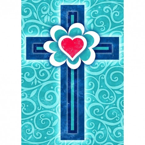 Cross  - Full Round Diamond - 30x40cm