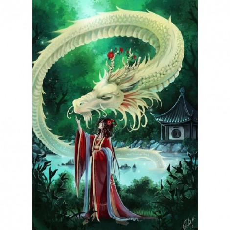Dragon Princess - Full Round Diamond - 30x40cm