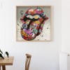 Abstract Mouth - Full Round Diamond - 40x40cm