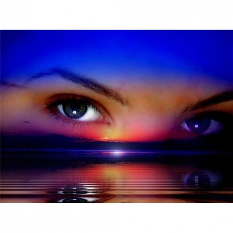 Art Eyes with Stories  - Full Round Diamond - 30x40cm