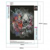 Skull  - Full Round Diamond - 30x40cm