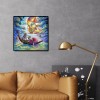 Cartoon Sun and Moon - Partial Round Diamond - 30x30cm