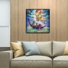 Cartoon Sun and Moon - Partial Round Diamond - 30x30cm