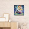 Cartoon Sun and Moon - Partial Round Diamond - 30x30cm