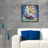 Cartoon Sun and Moon - Partial Round Diamond - 30x30cm