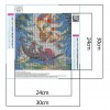 Cartoon Sun and Moon - Partial Round Diamond - 30x30cm
