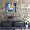 Cartoon Sun and Moon - Partial Round Diamond - 30x30cm