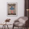 Cross American Flag - Full Round Diamond - 30*40cm