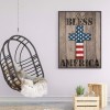 Cross American Flag - Full Round Diamond - 30*40cm