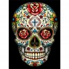 Flower Skull - Full Round Diamond - 30x40cm