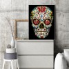 Flower Skull - Full Round Diamond - 30x40cm